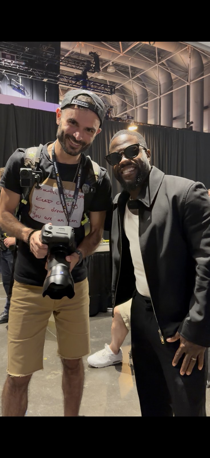 South Street Sam (Sami Aziz) with Kevin Hart at Fanatics Fest
