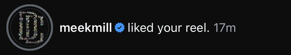 Meek Mill liked a South Street Sam reel