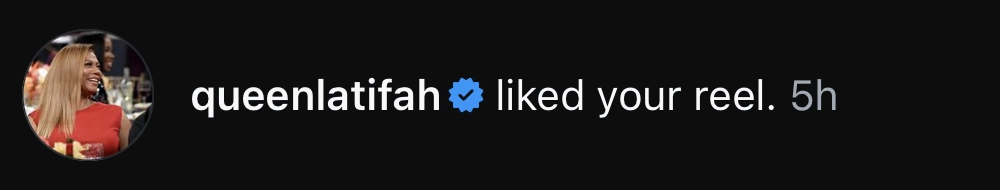 Queen Latifah liked a South Street Sam reel